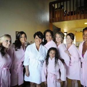 7 Personalized Spa Robes Bridesmaids Gifts Front..